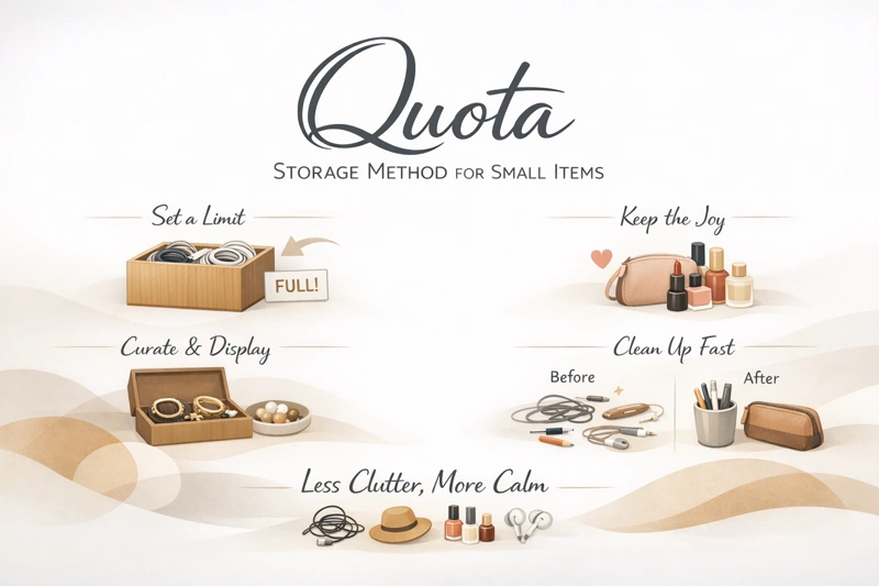 The Quota Storage Method for Small Items: How to Organize Small Miscellaneous Items That Keep Multiplying